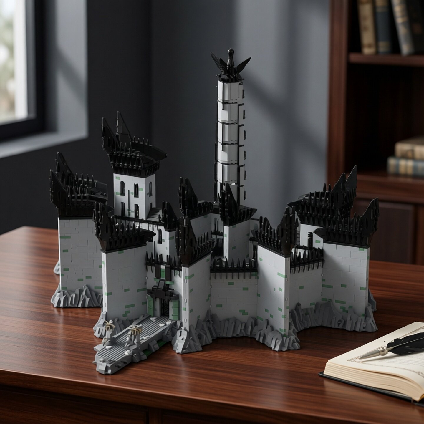 现货小颗粒MOC-84124米纳斯魔窟建筑积木霍比特人与指环王模型