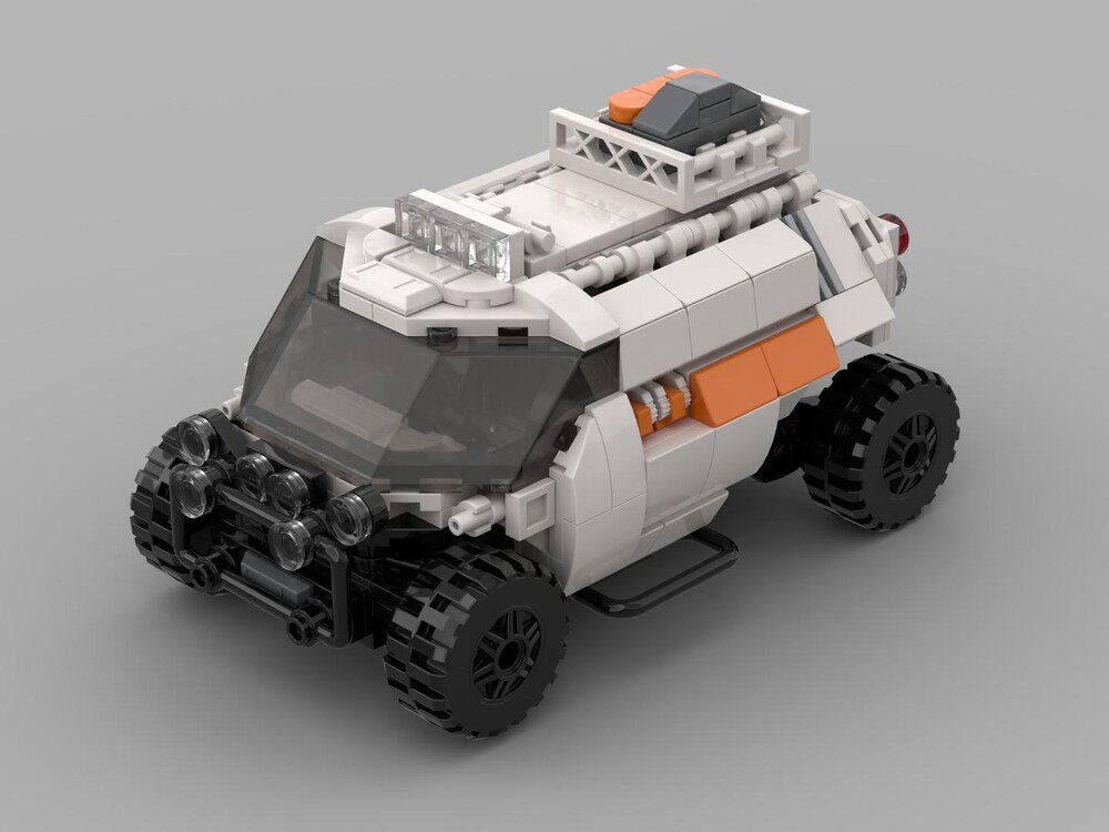 现货小颗粒MOC-164909拼装积木迷失太空战车拖车益智玩具模型礼物