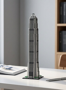 现货小颗粒MOC-150306平安国际金融中心1:800比例建筑积木模型