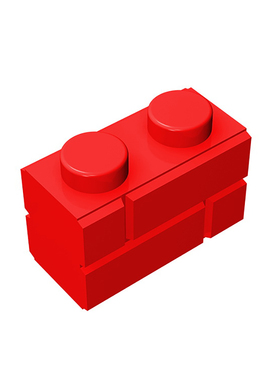 积木98283 1x2 格纹砖城墙砖零件配件MOC定制DIY礼品玩具科教