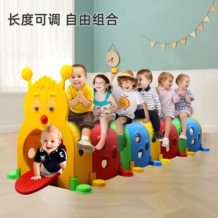 幼儿园毛毛虫隧道钻洞宝宝早教游乐场室内外小火车头儿童爬行钻筒