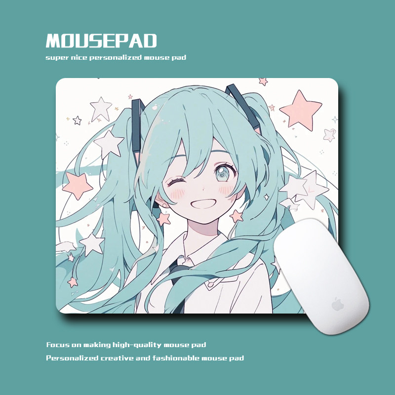 初音未来二次元鼠标垫小号锁边