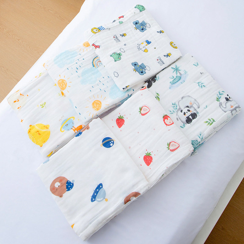 6层纱布新生儿浴巾110*110六层纱布浴巾棉纱纱布盖毯婴幼儿抱被,居家布艺,毛巾/面巾,淘宝优惠券,粉丝福利购,淘宝优惠卷