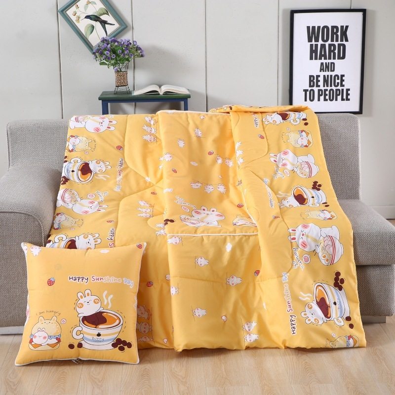新款磨毛印花精梳棉抱枕被夏凉被卡通儿童靠小孩盖被子午休毯,居家布艺,抱枕被,淘宝优惠券,粉丝福利购,淘宝优惠卷