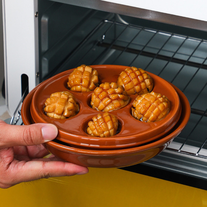 创意陶瓷烤箱盘焗蜗牛鲍鱼菜盘简约现代餐具烘焙沙拉盘带底盘,餐饮具,盘,淘宝优惠券,粉丝福利购,淘宝优惠卷