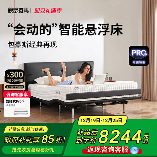 菠萝斑马智能床黑巧版包豪斯风格