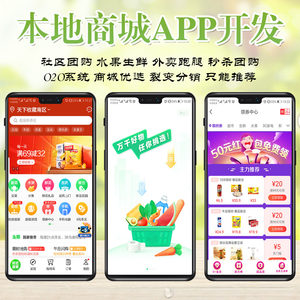 本地生鲜APP开发菜篮子O2O商城配送社区团购同城优选跑腿软件系统