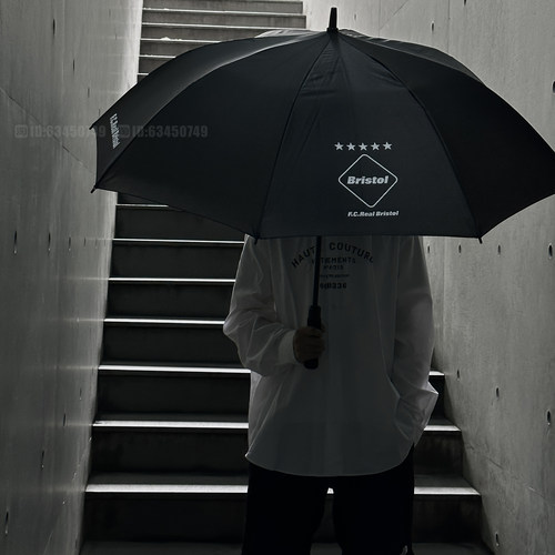 潮牌FCRB藤原浩日系加大长柄高尔夫双层自动男士防风遮阳直杆雨伞