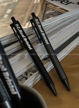 潮牌FCRB彩色铝杆圆珠笔跳动中油笔金属文具办公考试黑色圆珠笔
