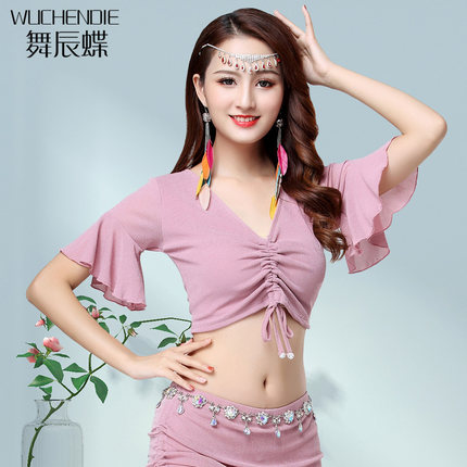 舞辰蝶肚皮舞上衣女2024新款性感练功服初学者肚皮舞东方舞服装