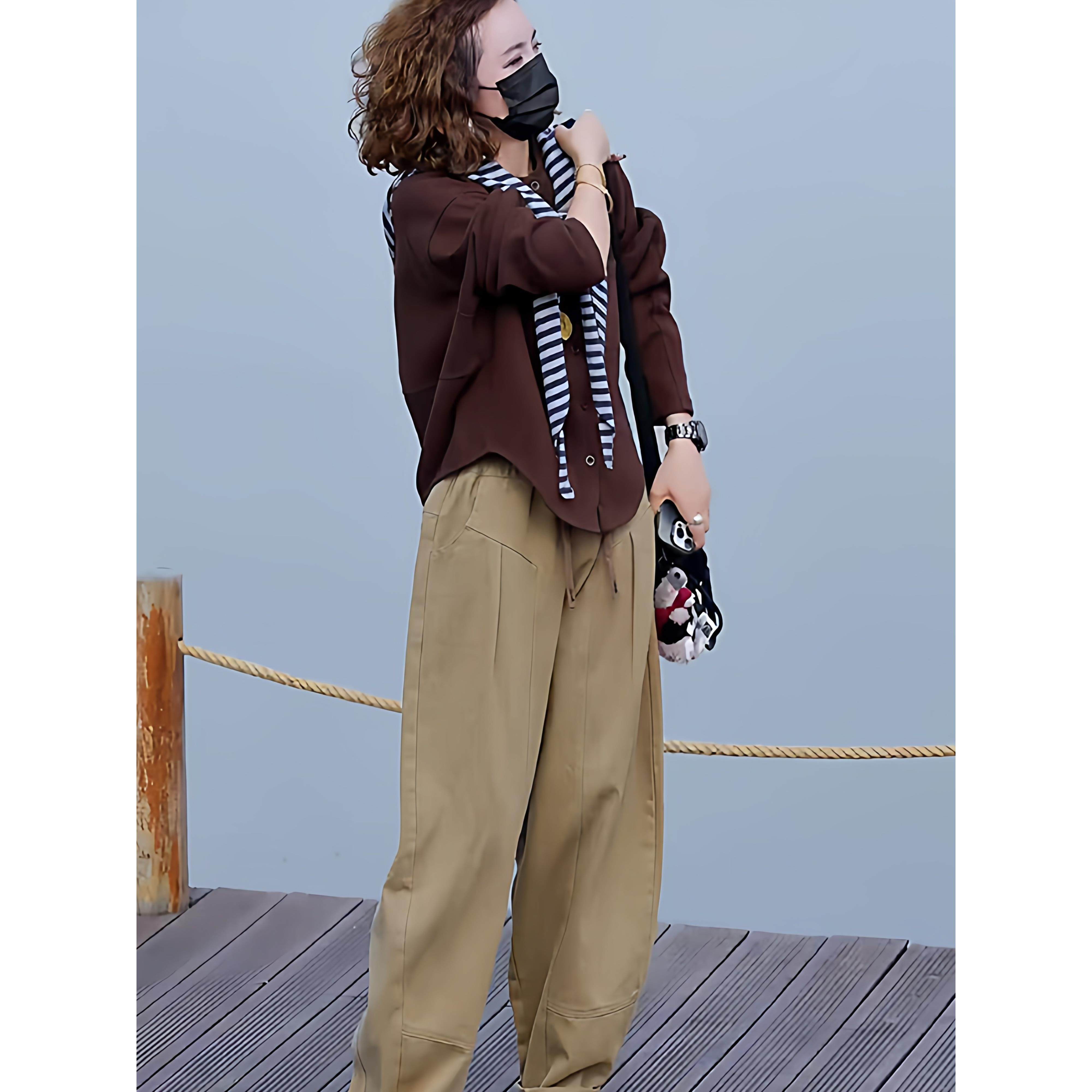 2025秋冬新款纯色圆领百搭开衫＋休闲哈伦裤两件套潮流显瘦套装女,孕妇装/孕产妇用品/营养,套装,淘宝优惠券,粉丝福利购,淘宝优惠卷