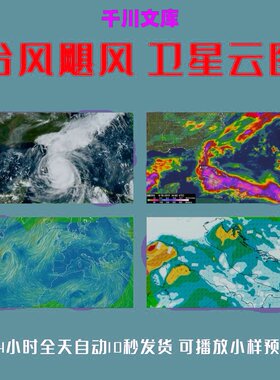台风飓风卫星云图气象云图天气预报热力图走势监测监控视频素材