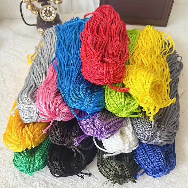 彩色pp尼龙绳子钩帽子手提绳空心编织绳打包带子钩织束口绳丙纶绳