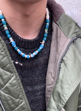 银珠三国古董手工雕刻南瓜珠项链