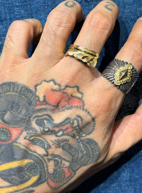 Yusuke Kosaka Works小坂雄介 日本手打立体18K 金全金羽毛戒指