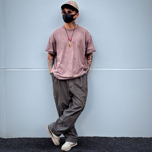 做旧M52泼墨复古休闲军裤