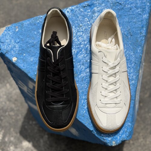 ALTERUM 日本制 VIBRAM 黄金大底全皮鞋垫内衬复古德训休闲鞋