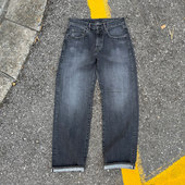 日本刷白水洗做旧宽松剪裁赤耳黑色牛仔裤 Hysteric Glamour