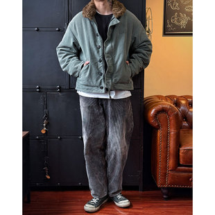 ANACHRONORM日本制百搭萝卜裤 重度水洗刷白做旧重磅灯芯绒休闲裤