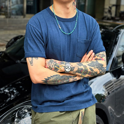 做旧纯色基础款复古短袖T恤