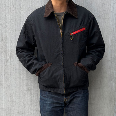 GYPSY & SONS重磅15OZ军规帆布毛毯内里灯芯绒领修身复古夹克