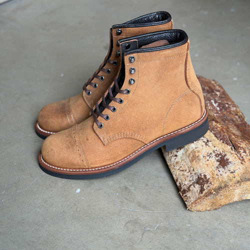 The Boots Material日本浅草制 严选翻毛牛皮复古伞兵靴工装靴