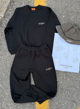 Kriff Mayer 柔软舒适情侣款 卫衣卫裤手巾渔夫帽休闲4件套套装