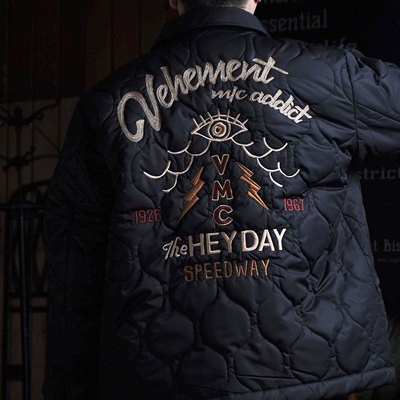 Gypsy Sons  防泼水全知之眼云雾闪电复古刺绣夹棉绗缝通勤夹克