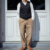 JACKET高端重磅胡椒盐羊毛混纺多袋工装 BEACH 户外马甲 BROWN