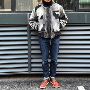 ANACHRONORM 战损天花板 虫洞破坏油污做旧刺子MA-1复古飞行夹克