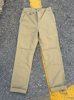 Workers Japan 通勤百搭 修身小直筒复古斜纹五袋工装休闲裤