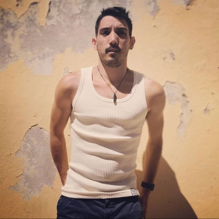 有机棉复古修身弹力针织背心