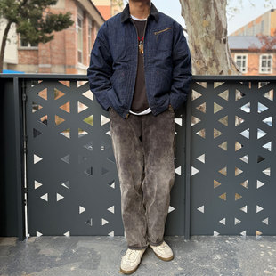 Workers Japan 羊毛混纺毛毯内衬10oz 水洗做旧工程师牛仔夹克