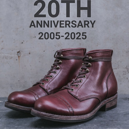 Julian boots 20周年Bowery楦型8号色酒红比利时植鞣牛皮工装靴