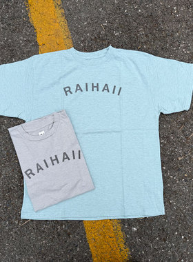 Riding High 日本制老式梭织机制回收棉水洗做旧复古印花短袖T恤