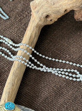 Jango 买珠还椟 日本手工无做旧光亮版925全银银球项链