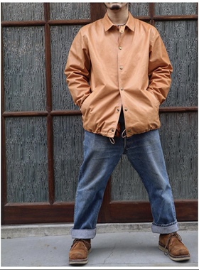 Tenjin Works天神主线 现货特价 油润牛犊皮复古设计滑板教练夹克