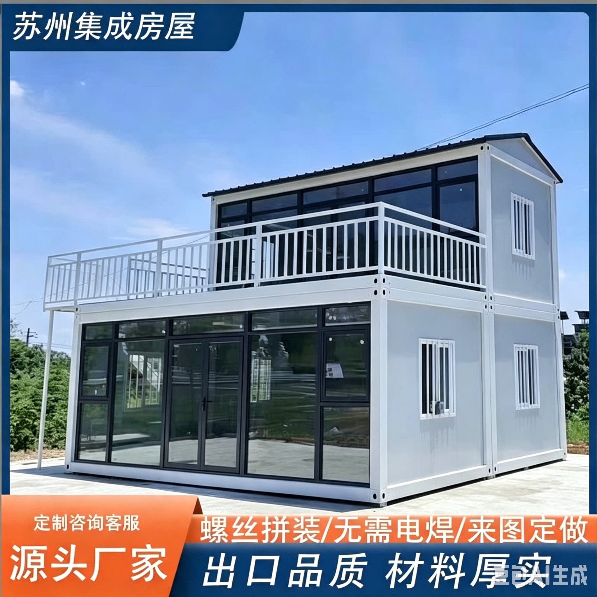 住人活动板房集装箱快拼箱工地宿舍办公室移动卫生间临时房网红箱图片