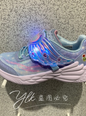 斯凯奇2026新款女童童趣舒适休闲百搭百搭闪灯鞋303067L