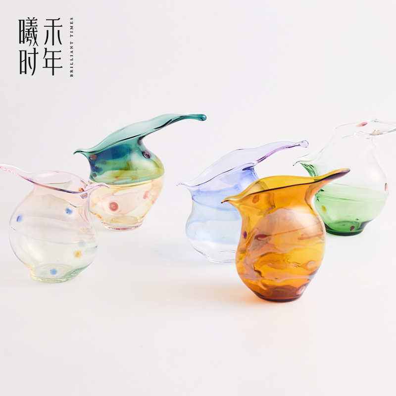 黑光高硼硅手工玻璃公道杯