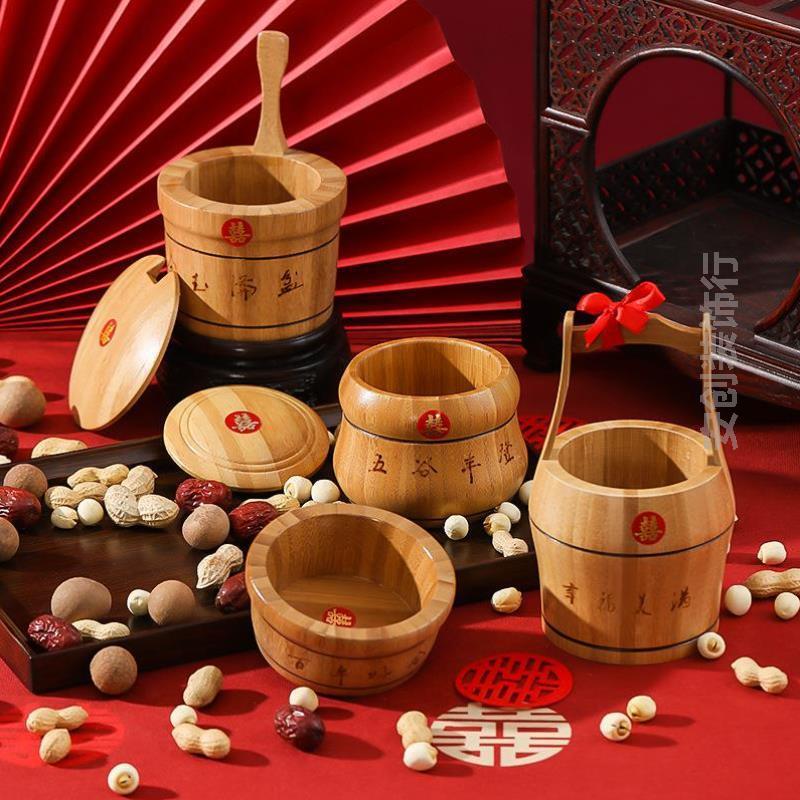 结婚喜桶男方手提加厚子孙桶婚礼红色喜庆装饰出嫁号兴旺嫁妆水桶