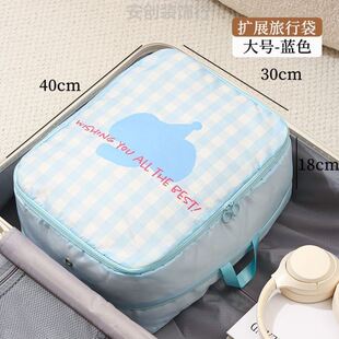 日式衣柜天山棉麻布艺收纳箱棉被子整理神器可视窗折叠衣服收纳袋