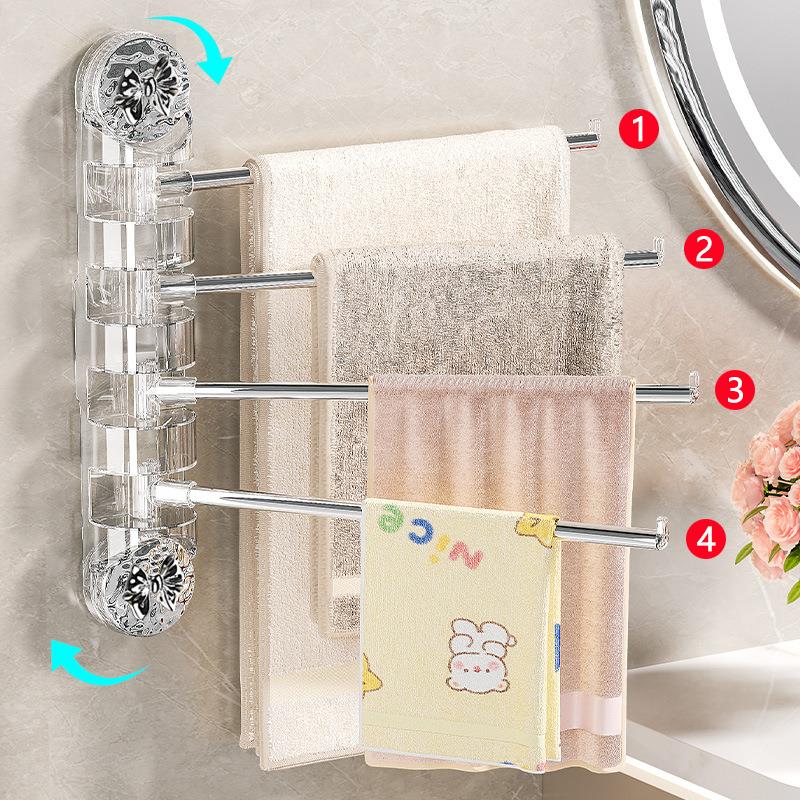 卫生间浴巾架淋浴房厕所挂毛巾杆挂架置物架挂壁墙上挂式收纳厨房