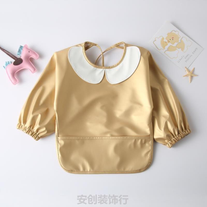 吃饭罩衣一体式男童专用婴幼儿轻薄外穿背心女童女婴防水公主夏款