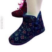 软底棉靴加绒防滑保暖中老年妈妈平底棉鞋 新款 冬季