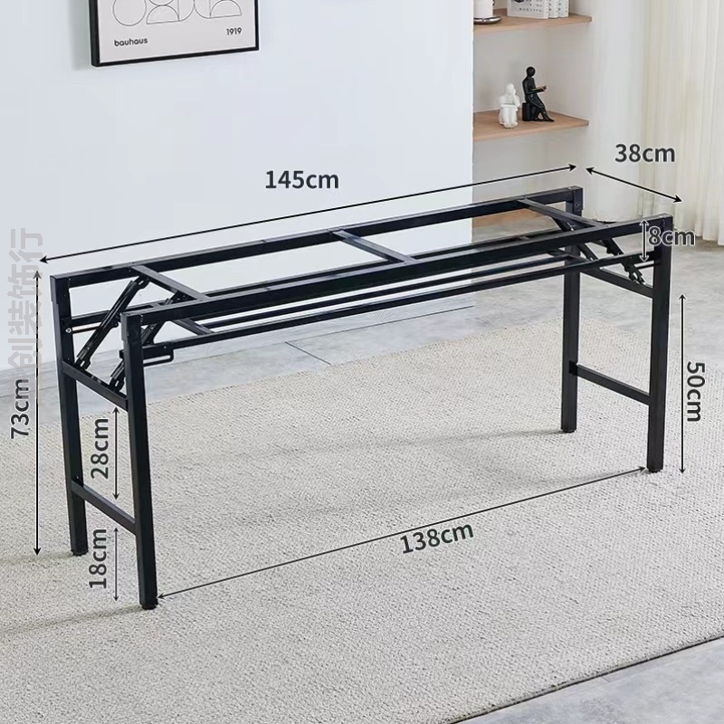 折叠桌腿承重支架上调加厚课桌条桌桌架可折叠工作结实饭桌餐桌