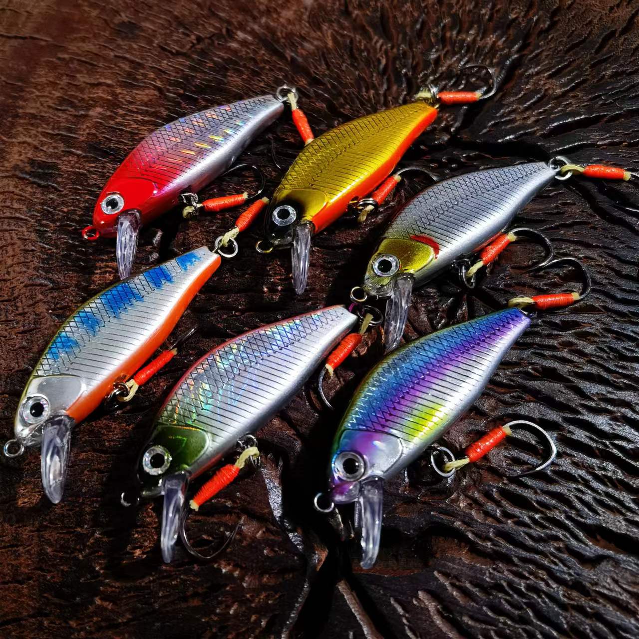 鳑鲏4克4.5厘米沉水米诺改装刺军绑制单钩溪流军鱼路亚饵