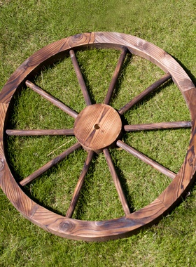 防腐木车轮壁挂装饰车轱辘酒吧装修名宿装修木车轮花车家具木车轮