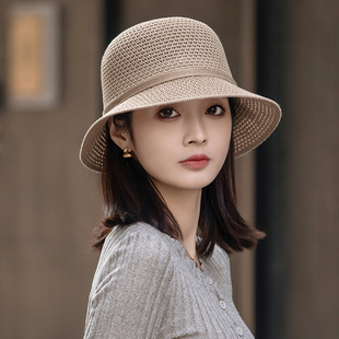 帽子女夏薄款显脸小遮阳防晒时尚洋气夏天帽子女款2025新款太阳帽