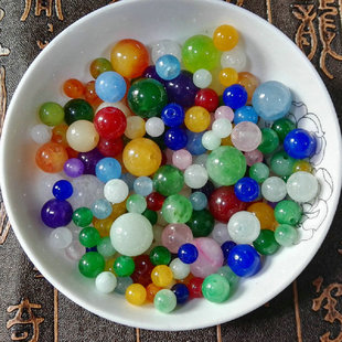 月之翩翩diy古风发簪子玉石散珠子天然B货玉石珠混装包材料补充包